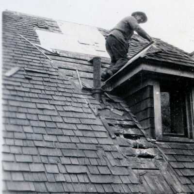 Roof After the Delphic House Fire