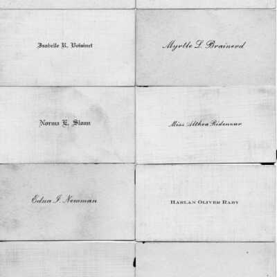 Class of 1924 Calling Cards