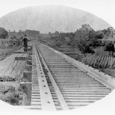 Interurban Trestle Under Construction