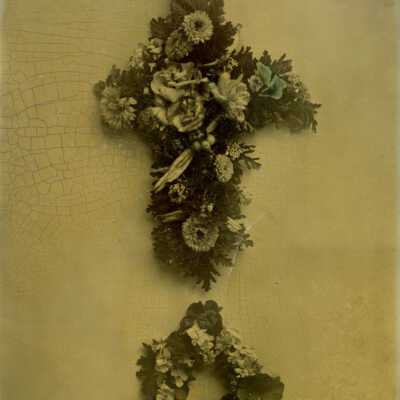 Funeral Cross and Wreath