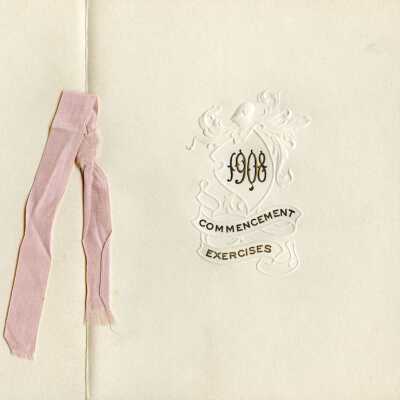 1908 Commencement Program