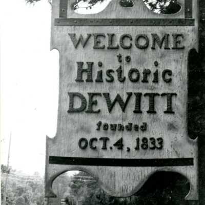 DeWitt Welcome Sign