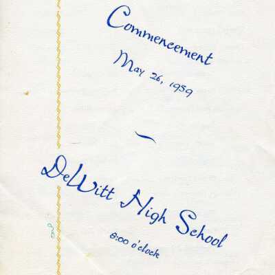 1959 Commencement Program
