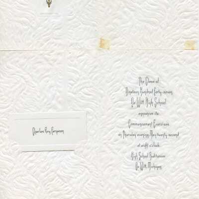 1947 Graduation Invitation