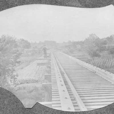 Interurban Trestle Under Construction
