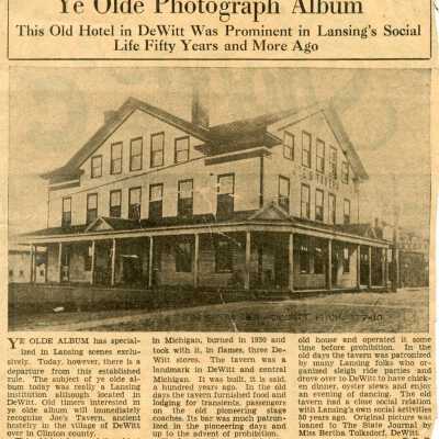 Clinton House Hotel Newspaper Clipping
