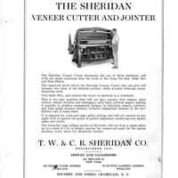 1925 TW & CB Sheridan Brochure Veneer Cutter and Jointer