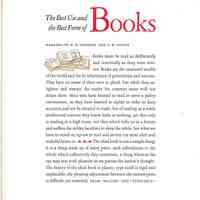 The Best Use and the Best Form of Books