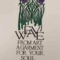 Weave from art a garment for your soul / Andre Chaves