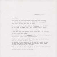 Letter from Patri to Clarkson clarifying materials