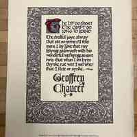 The lyf so short the craft long to lerne ... / Geoffrey Chaucer