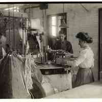 1915 Photograph of People operating a book trimmer
