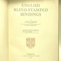          English Blind-Stamped Bindings / by J. Basil Oldham. picture number 1
   