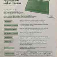 Monarch polyester film sealing machine.