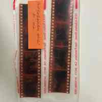 Strips of film negatives of Patri
