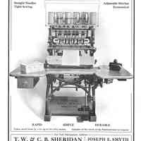 1907 TW & CB Sheridan Martini National Sewing Machine