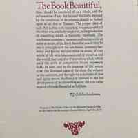 The Book Beautiful ... / T. J. Cobden-Sanderson
