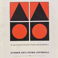 American Academy of Bookbinding Summer 2003 course offerings