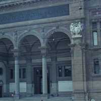 Scan of a slide showing the front of the Biblioteca Nazionale Centrale