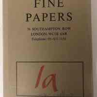 Falkiner Fine Papers, 1a.