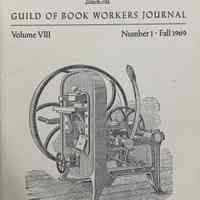 Guild of Book Workers journal. Fall 1969; v.8 no.1.