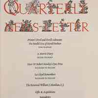 Quarterly news-letter - Book Club of California. Vol. LXI, no.4 ; Fall 1996.