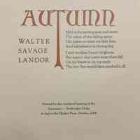Autumn / Walter Savage Landor