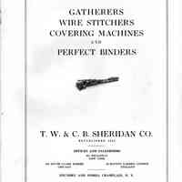1925c TW & CB Sheridan Gatherers, Wire Stitchers, Covering Machines and Perfect Binders