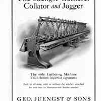 1907 George Juengst & Sons Nov Collator & Jogger
