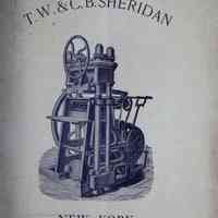 1890 TW & CB Sheridan Catalog for Bookbinding Presses