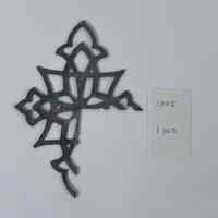 Hoole Geometric Four Leaf Flower with Outline of Leaves Template, Design 1395