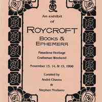 An Exhibit of Roycroft Books & Ephemera