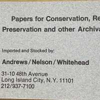 Papers for Conservation, Repair, Preservation and other Archival uses.
