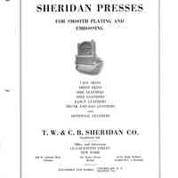 1940 TW & CB Sheridan Brochure Presses for the Leather Industry