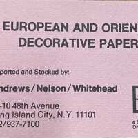 European and Oriental Decorative Papers.