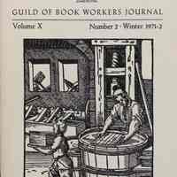 Guild of Book Workers Journal. Winter 1971-2 : v.10 no. 2.
