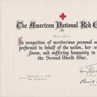 Certificate from the Red Cross to Stella Patri