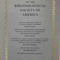 The papers of the Bibliographical Society of America. Vol 96:1 : March 2002