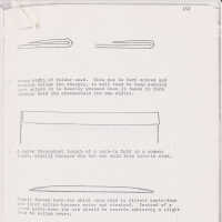 Photocopies of pages showing methods of lacing and corner construction