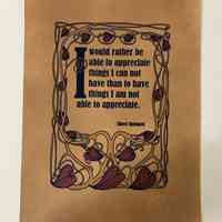 I would rather be able to appreciate ... / Elbert Hubbard
