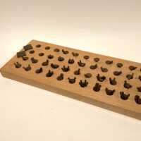 Wood type tray with 2mm brass type (set of 155)