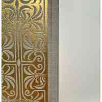          Thread change in color. Far middle right side where book opens
   