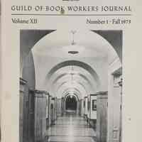 Guild of Book Workers Journal. Fall 1973 ; v.12 no. 1.