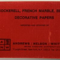 COCKERELL, FRENCH MARBLE, BERTINI DECORATIVE PAPERS