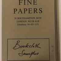 Falkiner Fine Papers, Bookcloth Samples.