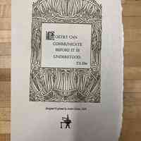 Poetry can communicate before it is understood / T. S. Eliot