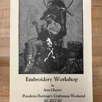 Embroidery workshop, 2012 / Ann Chaves