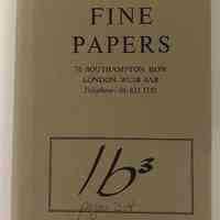 Falkiner Fine Papers, 1b3