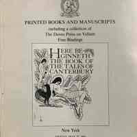 Printed Books and Manuscripts, including a collection of The Doves Press on Vellum, Fine Bindings