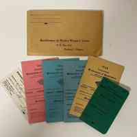 Membership cards for the International Brotherhood of Bookbinders and dues receipt